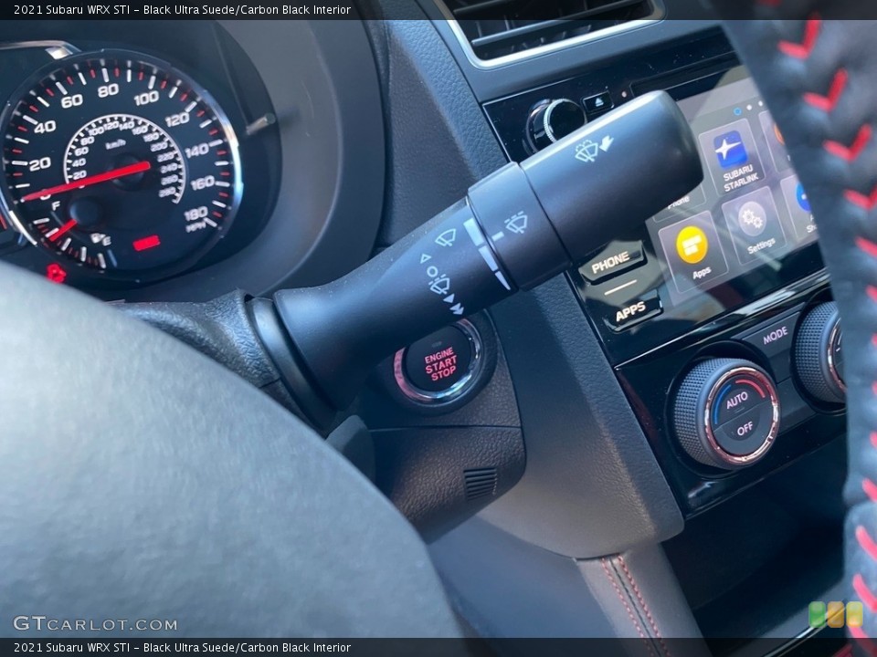 Black Ultra Suede/Carbon Black Interior Controls for the 2021 Subaru WRX STI #143346197