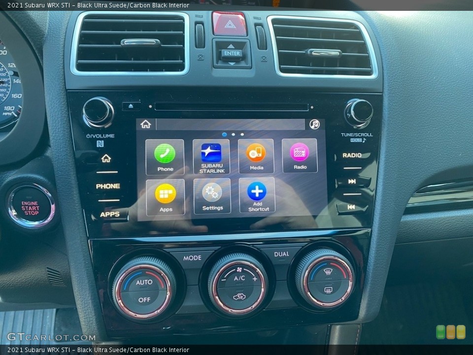 Black Ultra Suede/Carbon Black Interior Controls for the 2021 Subaru WRX STI #143346254