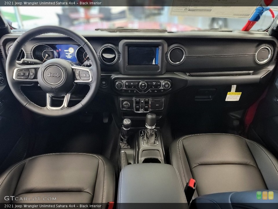 Black Interior Dashboard for the 2021 Jeep Wrangler Unlimited Sahara 4x4 #143346272