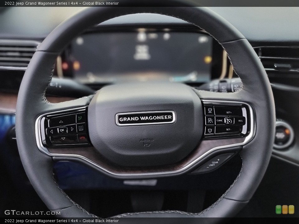 Global Black Interior Steering Wheel for the 2022 Jeep Grand Wagoneer Series I 4x4 #143347968