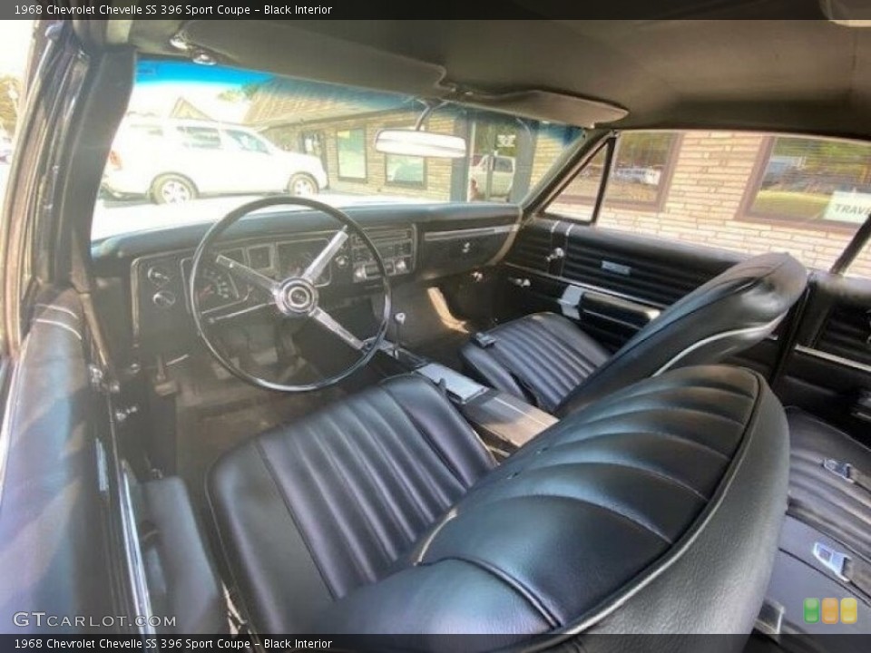 Black Interior Photo for the 1968 Chevrolet Chevelle SS 396 Sport Coupe #143348649