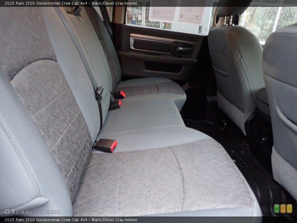 Black/Diesel Gray Interior Rear Seat for the 2015 Ram 1500 Outdoorsman Crew Cab 4x4 #143348849