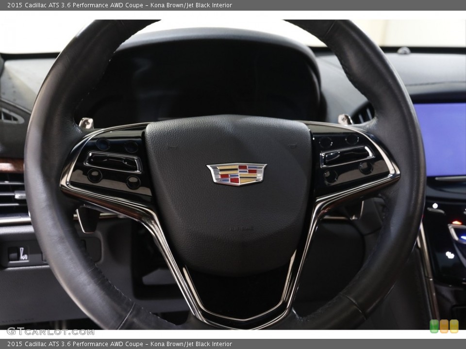 Kona Brown/Jet Black Interior Steering Wheel for the 2015 Cadillac ATS 3.6 Performance AWD Coupe #143349573