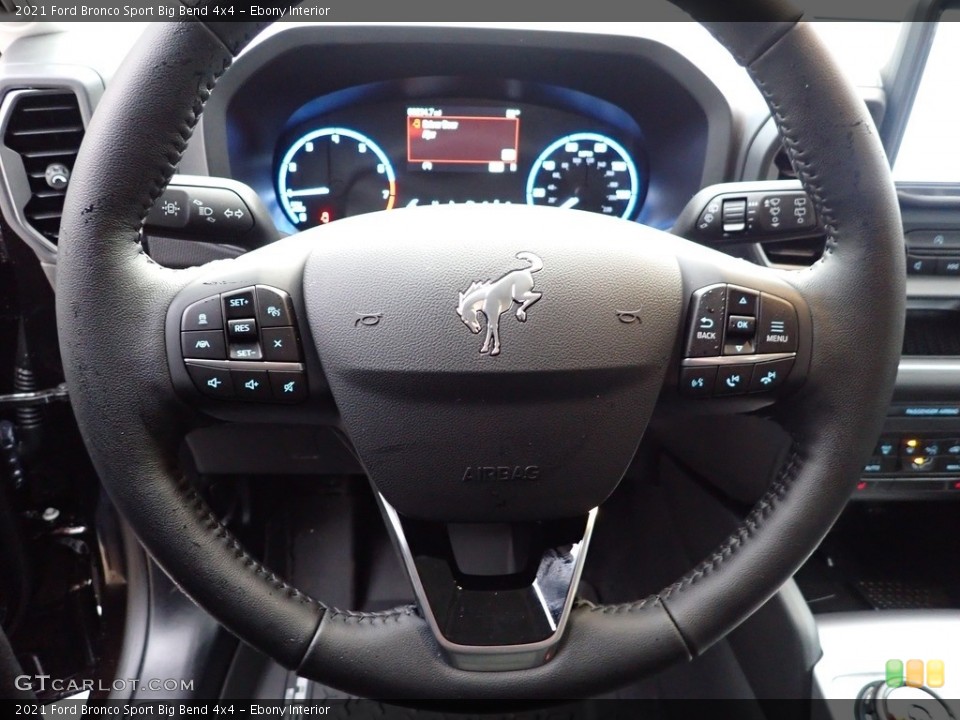 Ebony Interior Steering Wheel for the 2021 Ford Bronco Sport Big Bend 4x4 #143349849