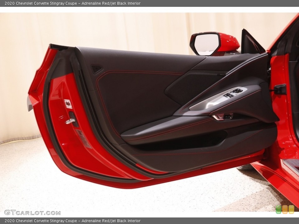 Adrenaline Red/Jet Black Interior Door Panel for the 2020 Chevrolet Corvette Stingray Coupe #143354409