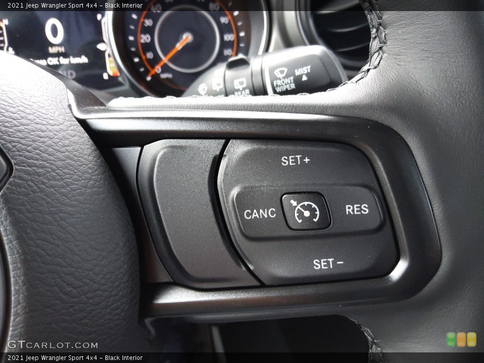 Black Interior Steering Wheel for the 2021 Jeep Wrangler Sport 4x4 #143355192