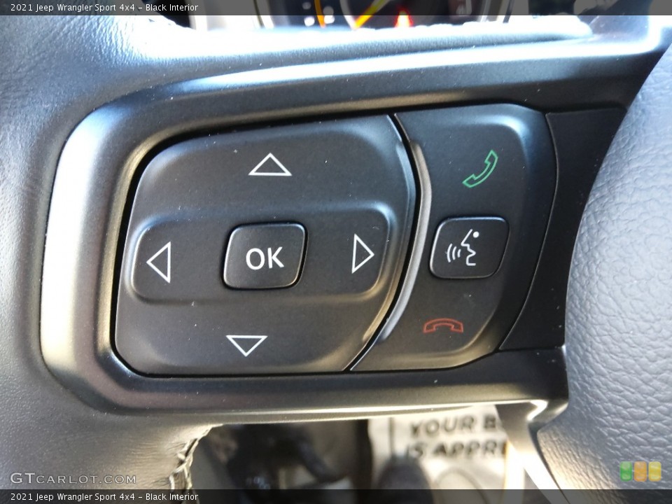 Black Interior Steering Wheel for the 2021 Jeep Wrangler Sport 4x4 #143357232