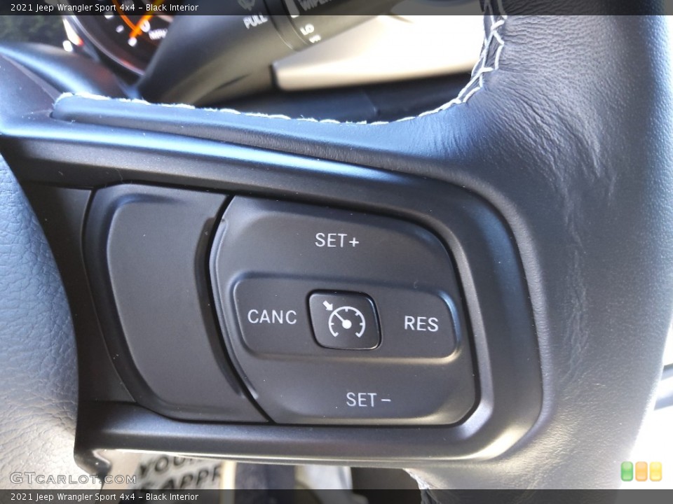 Black Interior Steering Wheel for the 2021 Jeep Wrangler Sport 4x4 #143357259