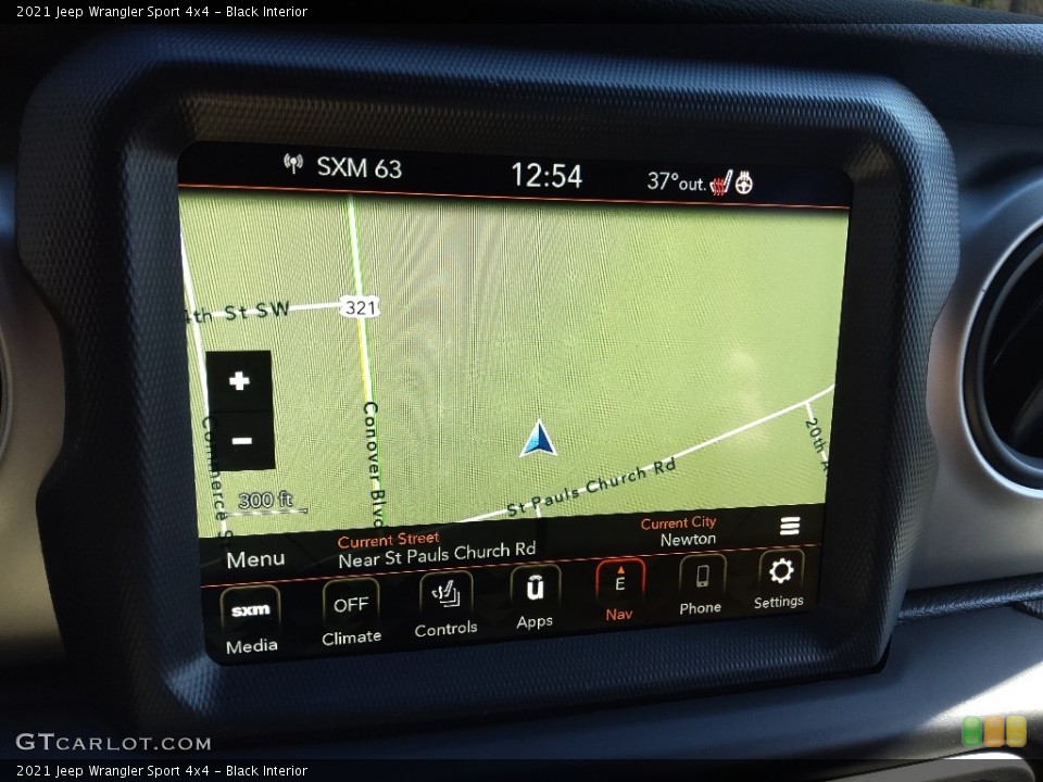 Black Interior Navigation for the 2021 Jeep Wrangler Sport 4x4 #143357367