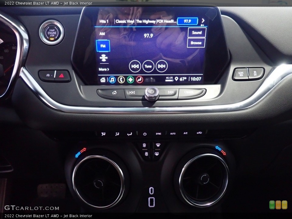 Jet Black Interior Controls for the 2022 Chevrolet Blazer LT AWD #143357466