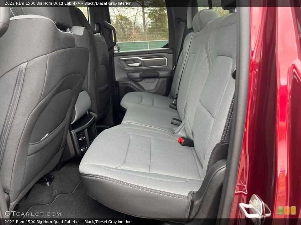 Black/Diesel Gray Interior Rear Seat for the 2022 Ram 1500 Big Horn Quad Cab 4x4 #143358864