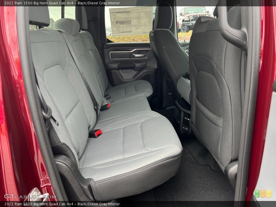 Black/Diesel Gray Interior Rear Seat for the 2022 Ram 1500 Big Horn Quad Cab 4x4 #143358912