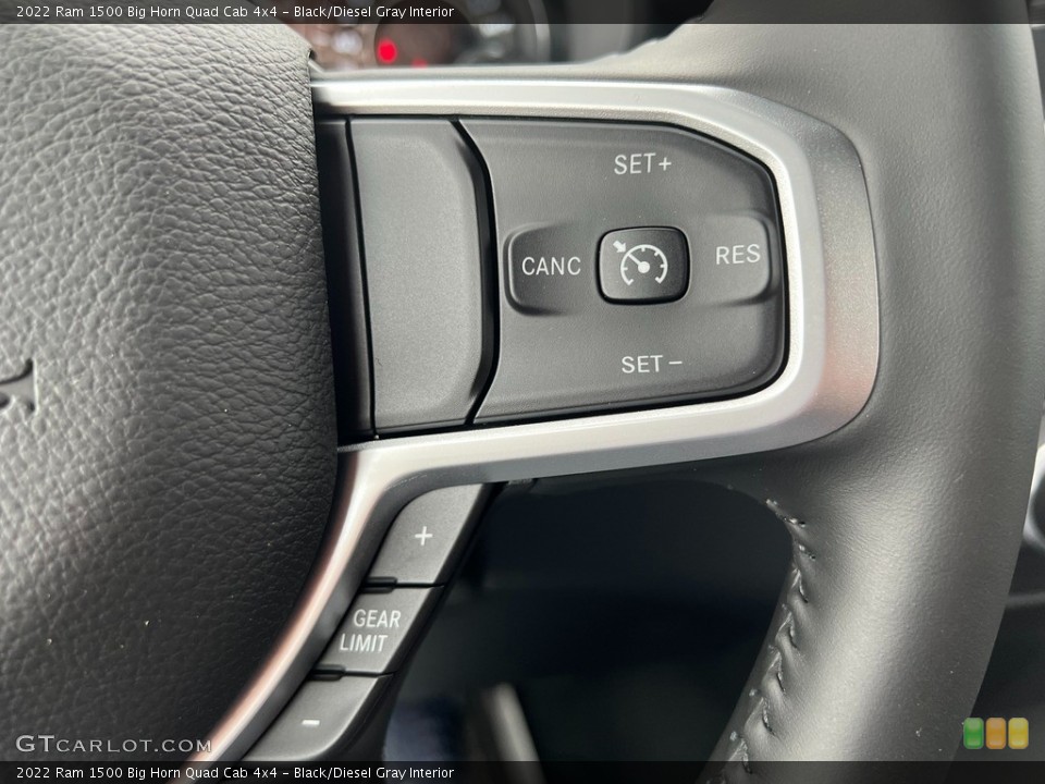 Black/Diesel Gray Interior Steering Wheel for the 2022 Ram 1500 Big Horn Quad Cab 4x4 #143359023