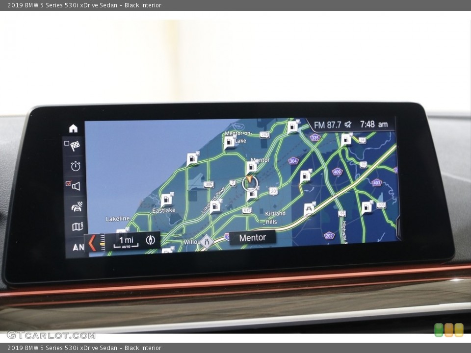 Black Interior Navigation for the 2019 BMW 5 Series 530i xDrive Sedan #143359710