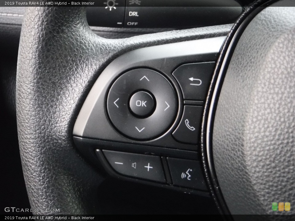 Black Interior Steering Wheel for the 2019 Toyota RAV4 LE AWD Hybrid #143361741