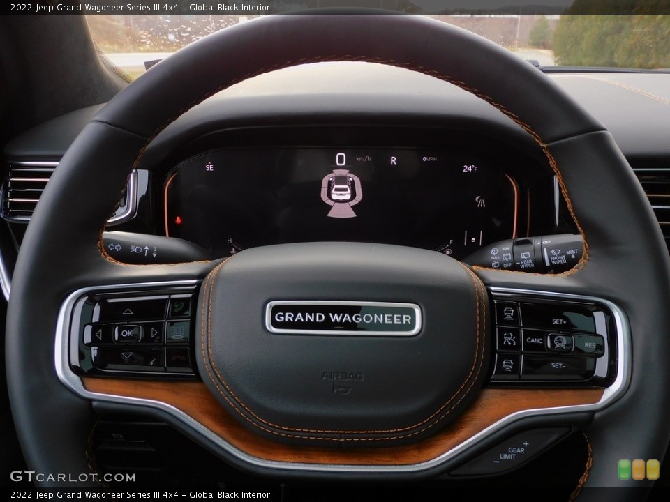 Global Black Interior Steering Wheel for the 2022 Jeep Grand Wagoneer Series III 4x4 #143362569