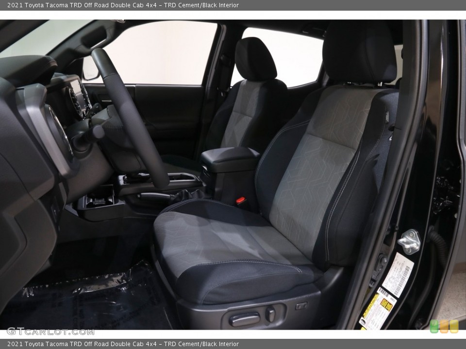TRD Cement/Black Interior Front Seat for the 2021 Toyota Tacoma TRD Off Road Double Cab 4x4 #143368741