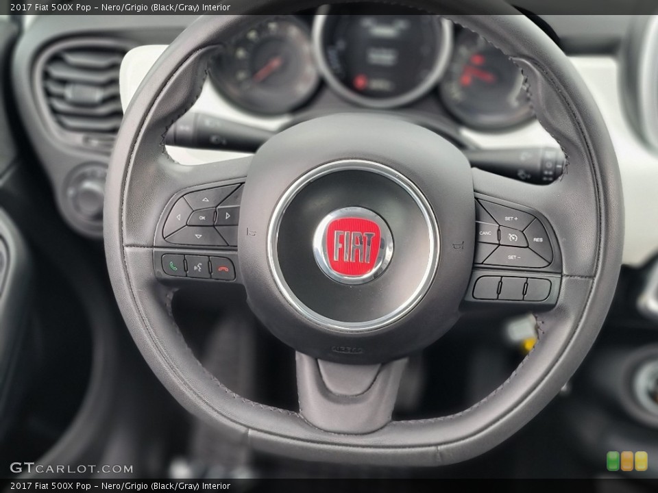 Nero/Grigio (Black/Gray) Interior Steering Wheel for the 2017 Fiat 500X Pop #143369548