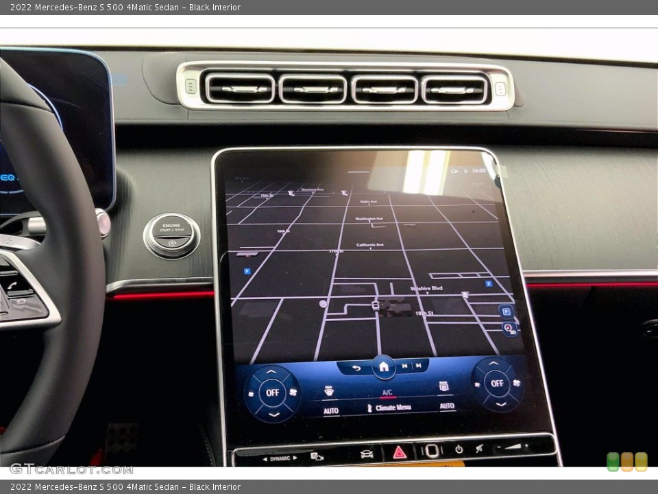 Black Interior Navigation for the 2022 Mercedes-Benz S 500 4Matic Sedan #143370085
