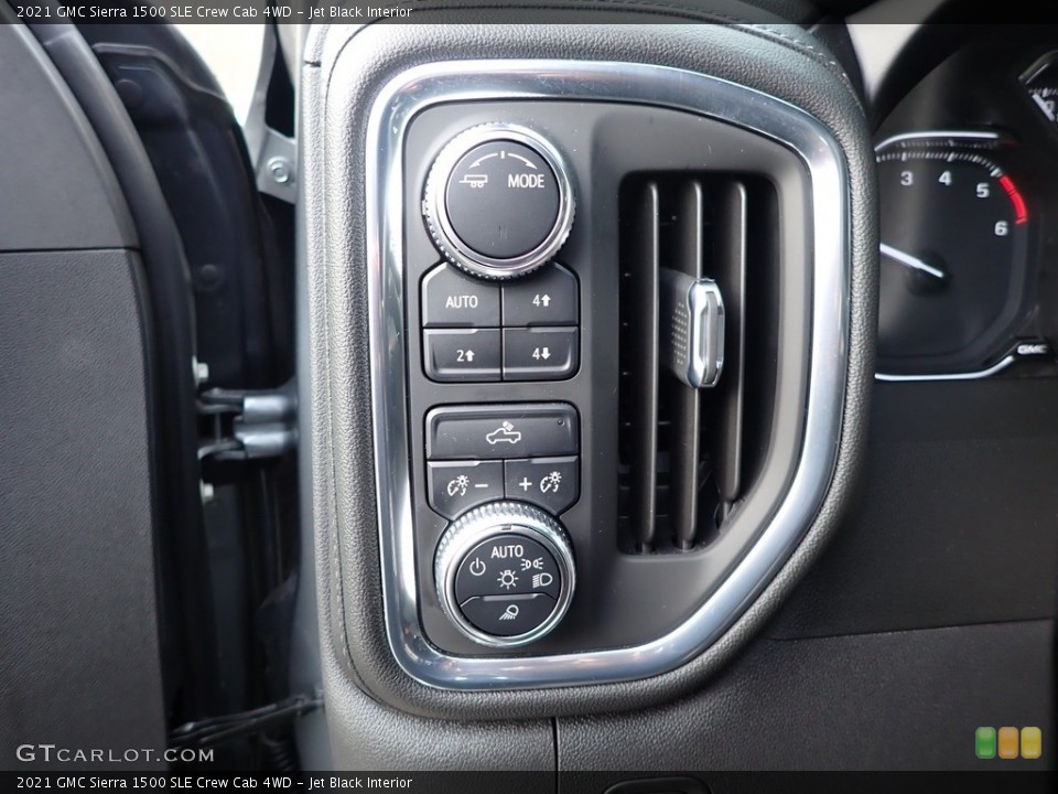 Jet Black Interior Controls for the 2021 GMC Sierra 1500 SLE Crew Cab 4WD #143370347