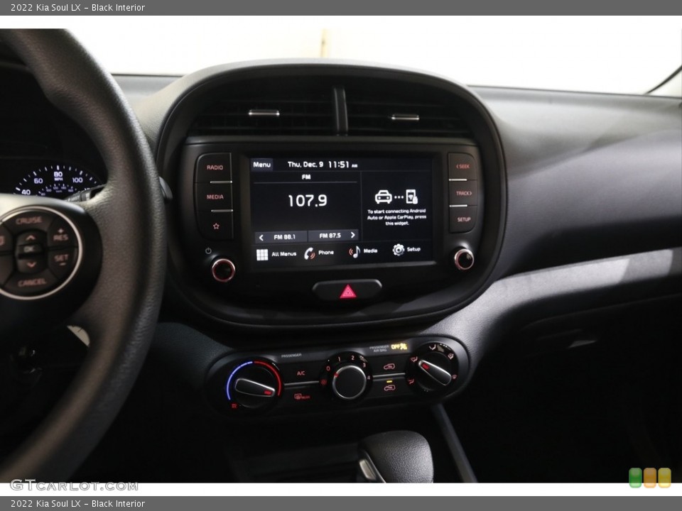 Black Interior Controls for the 2022 Kia Soul LX #143370950