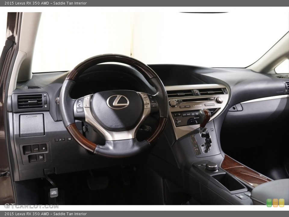 Saddle Tan Interior Dashboard for the 2015 Lexus RX 350 AWD #143372892