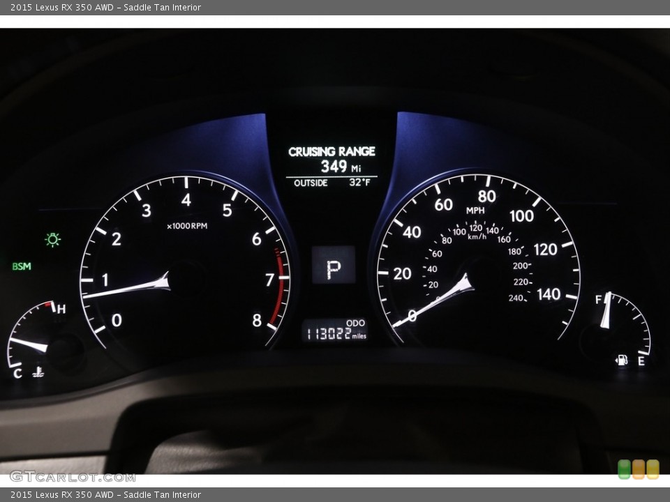 Saddle Tan Interior Gauges for the 2015 Lexus RX 350 AWD #143372927