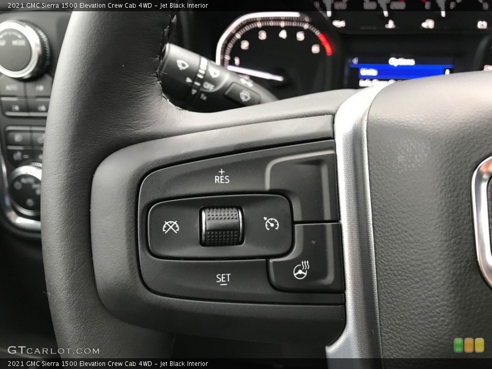 Jet Black Interior Steering Wheel for the 2021 GMC Sierra 1500 Elevation Crew Cab 4WD #143375174