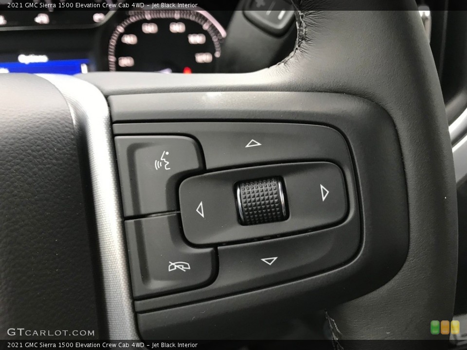Jet Black Interior Steering Wheel for the 2021 GMC Sierra 1500 Elevation Crew Cab 4WD #143375189