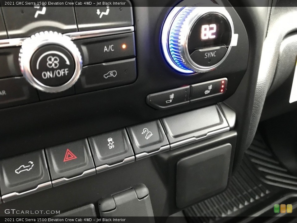 Jet Black Interior Controls for the 2021 GMC Sierra 1500 Elevation Crew Cab 4WD #143375306