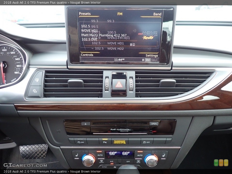 Nougat Brown Interior Controls for the 2018 Audi A6 2.0 TFSI Premium Plus quattro #143379448