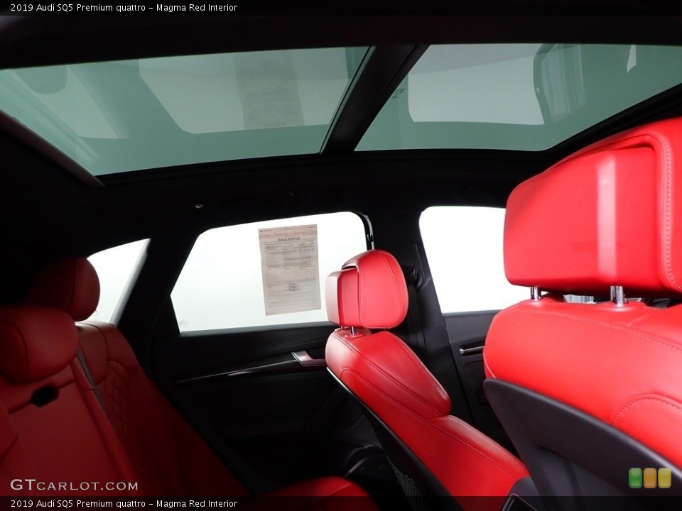 Magma Red Interior Sunroof for the 2019 Audi SQ5 Premium quattro #143382583