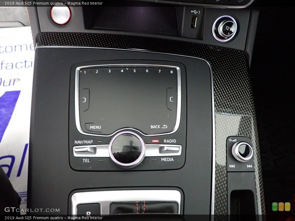 Magma Red Interior Controls for the 2019 Audi SQ5 Premium quattro #143383102