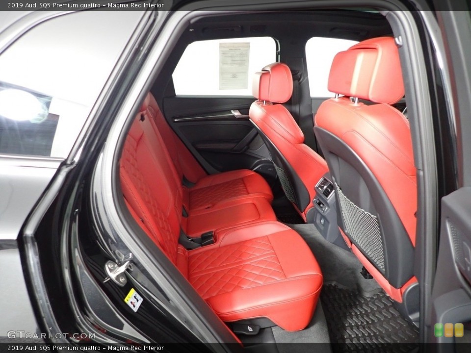 Magma Red Interior Rear Seat for the 2019 Audi SQ5 Premium quattro #143383360