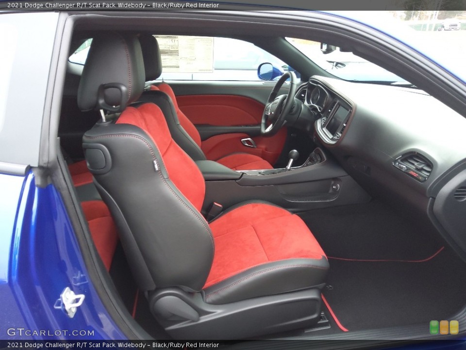 Black/Ruby Red Interior Front Seat for the 2021 Dodge Challenger R/T Scat Pack Widebody #143383405