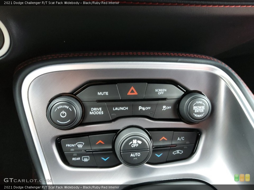 Black/Ruby Red Interior Controls for the 2021 Dodge Challenger R/T Scat Pack Widebody #143383597