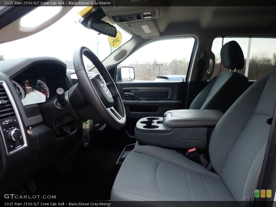 Black/Diesel Gray Interior Front Seat for the 2015 Ram 2500 SLT Crew Cab 4x4 #143389477