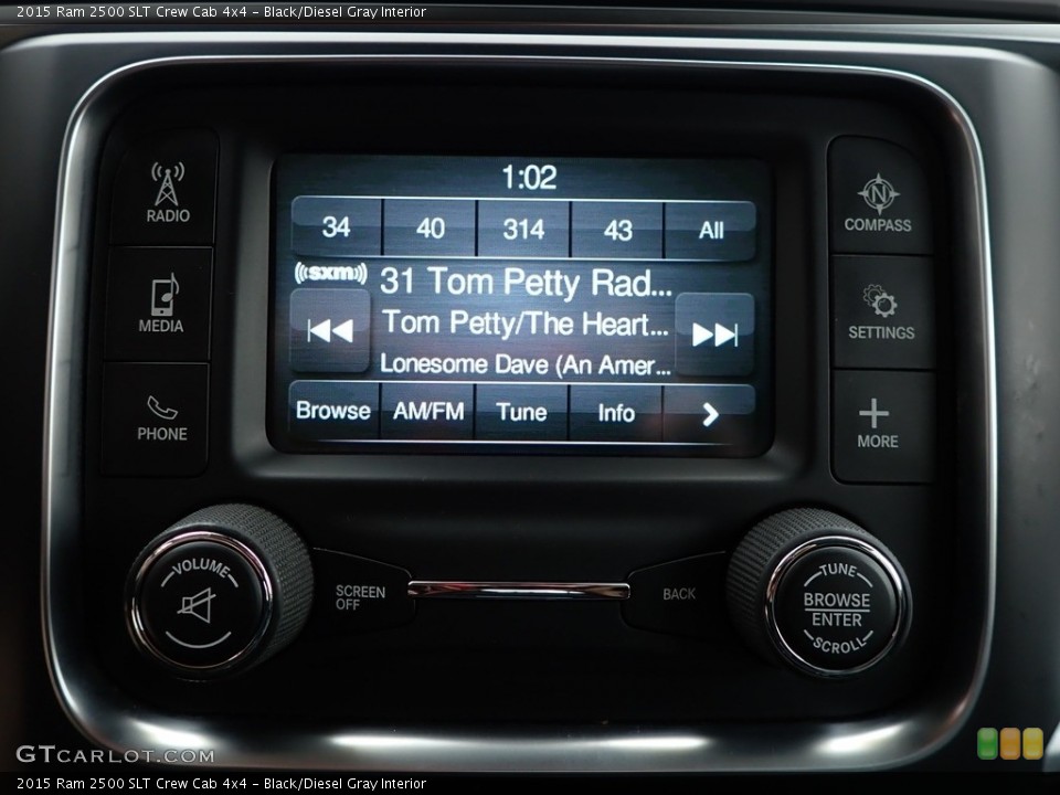 Black/Diesel Gray Interior Audio System for the 2015 Ram 2500 SLT Crew Cab 4x4 #143389604