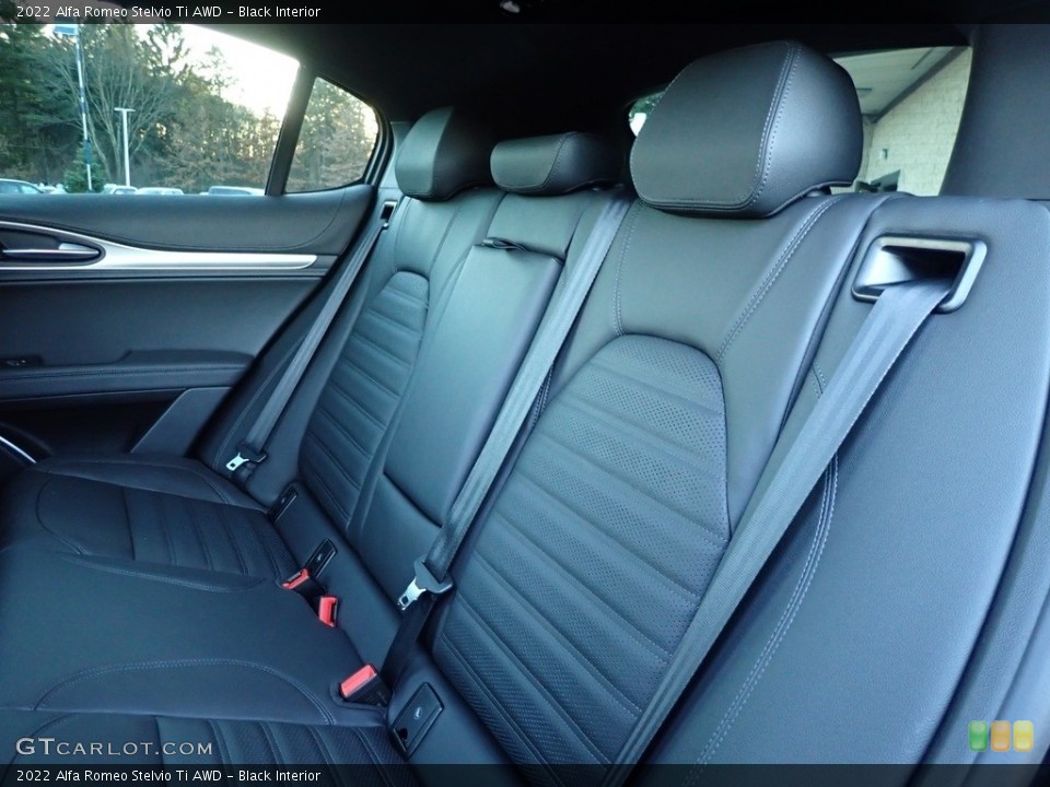 Black Interior Rear Seat for the 2022 Alfa Romeo Stelvio Ti AWD #143389901
