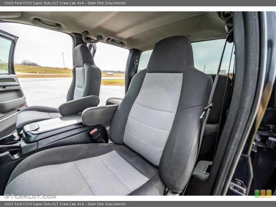Dark Flint Grey Interior Front Seat for the 2003 Ford F250 Super Duty XLT Crew Cab 4x4 #143391629