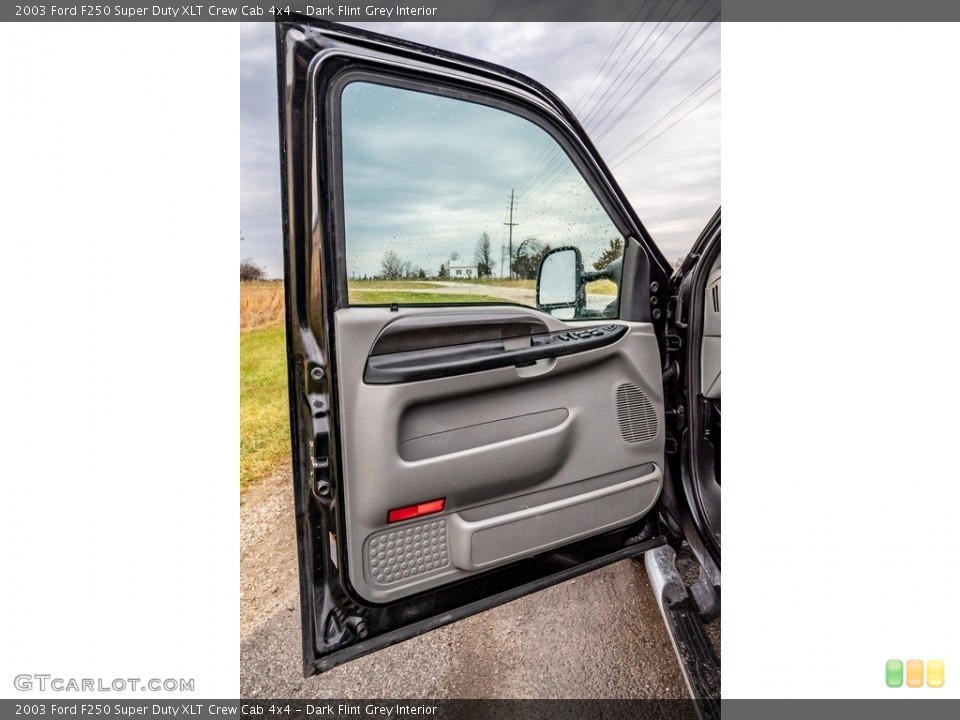 Dark Flint Grey Interior Door Panel for the 2003 Ford F250 Super Duty XLT Crew Cab 4x4 #143391683