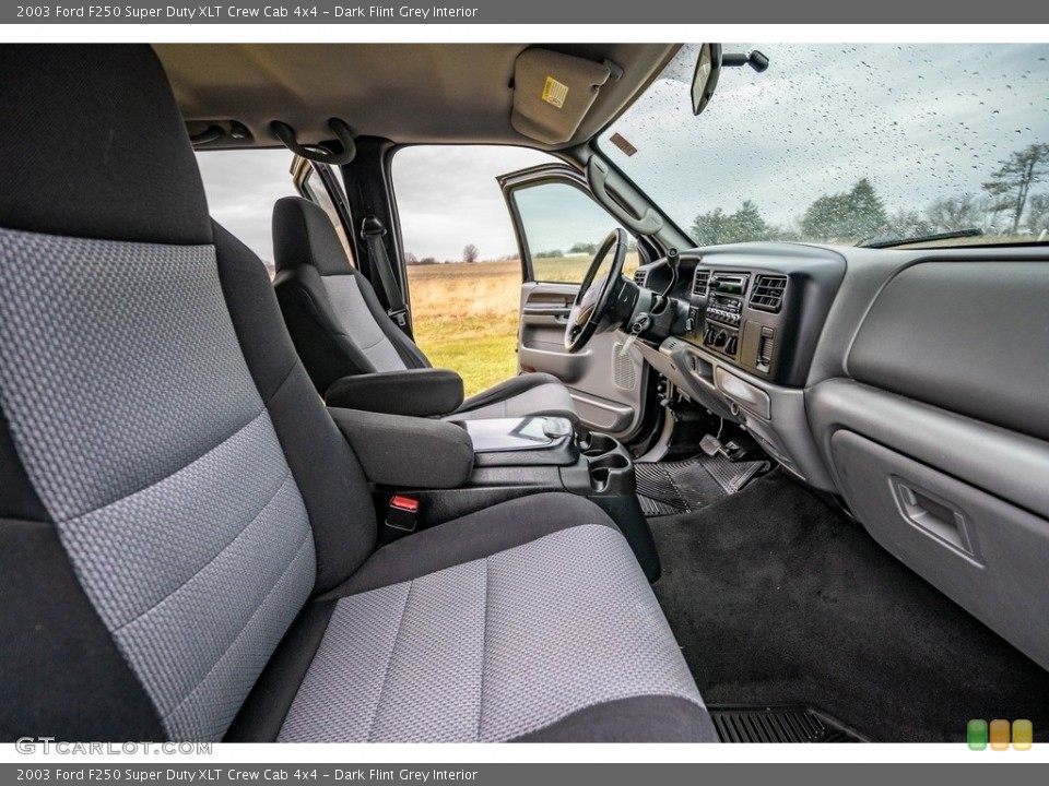 Dark Flint Grey Interior Front Seat for the 2003 Ford F250 Super Duty XLT Crew Cab 4x4 #143391821