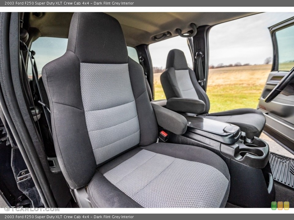 Dark Flint Grey Interior Front Seat for the 2003 Ford F250 Super Duty XLT Crew Cab 4x4 #143391839