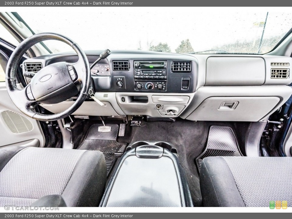 Dark Flint Grey Interior Dashboard for the 2003 Ford F250 Super Duty XLT Crew Cab 4x4 #143391857