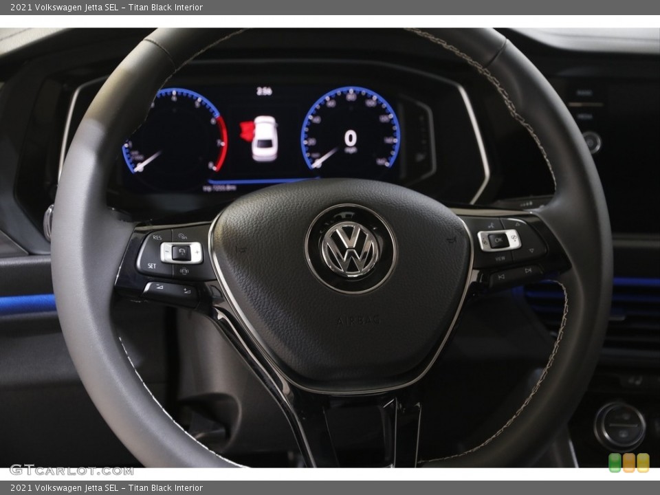Titan Black Interior Steering Wheel for the 2021 Volkswagen Jetta SEL #143392664