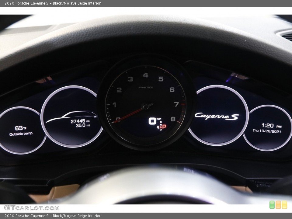 Black/Mojave Beige Interior Gauges for the 2020 Porsche Cayenne S #143393087