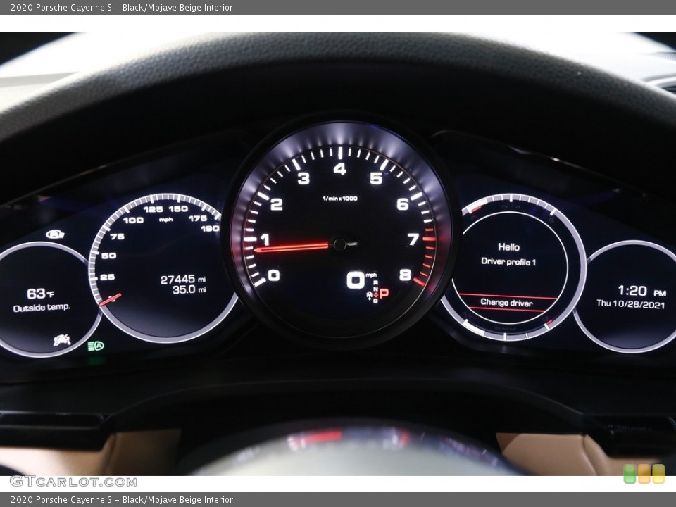 Black/Mojave Beige Interior Gauges for the 2020 Porsche Cayenne S #143393099