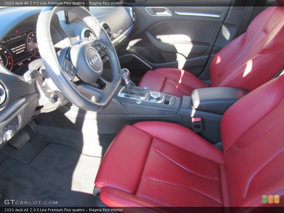 Magma Red Interior Photo for the 2020 Audi A3 2.0 S Line Premium Plus quattro #143395798