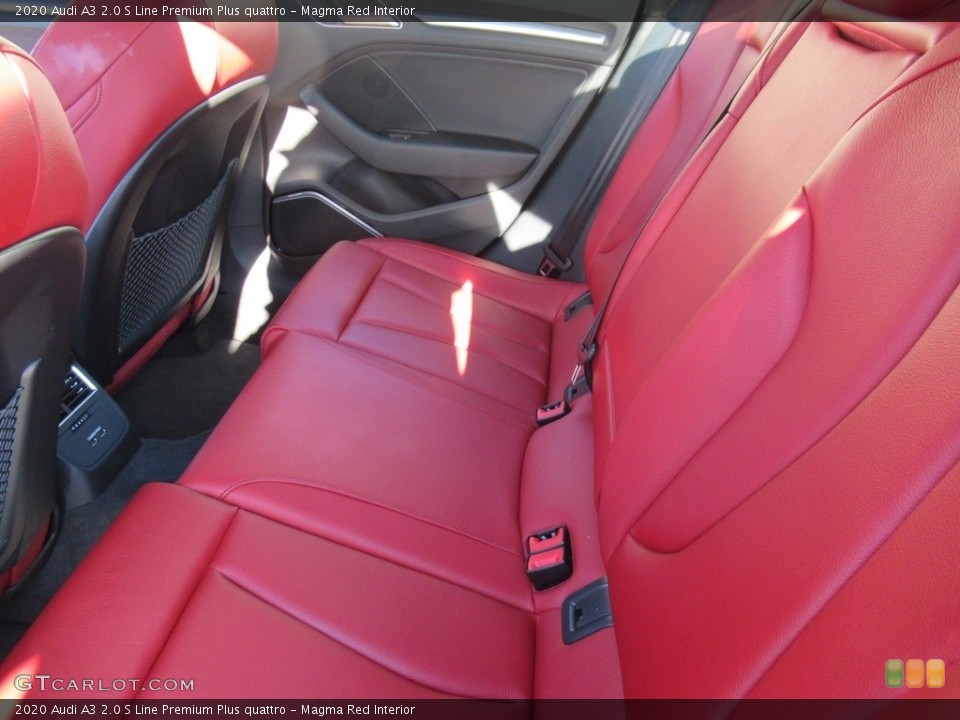 Magma Red Interior Rear Seat for the 2020 Audi A3 2.0 S Line Premium Plus quattro #143395846