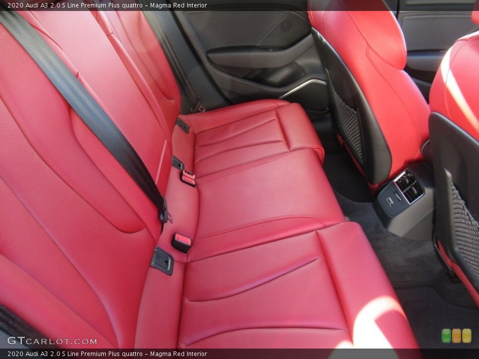 Magma Red Interior Rear Seat for the 2020 Audi A3 2.0 S Line Premium Plus quattro #143395894